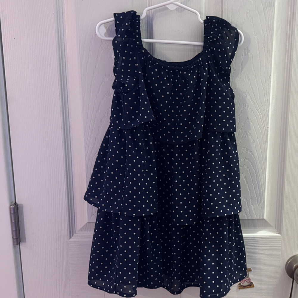 Janie and Jack Navy Polka Dot Dress